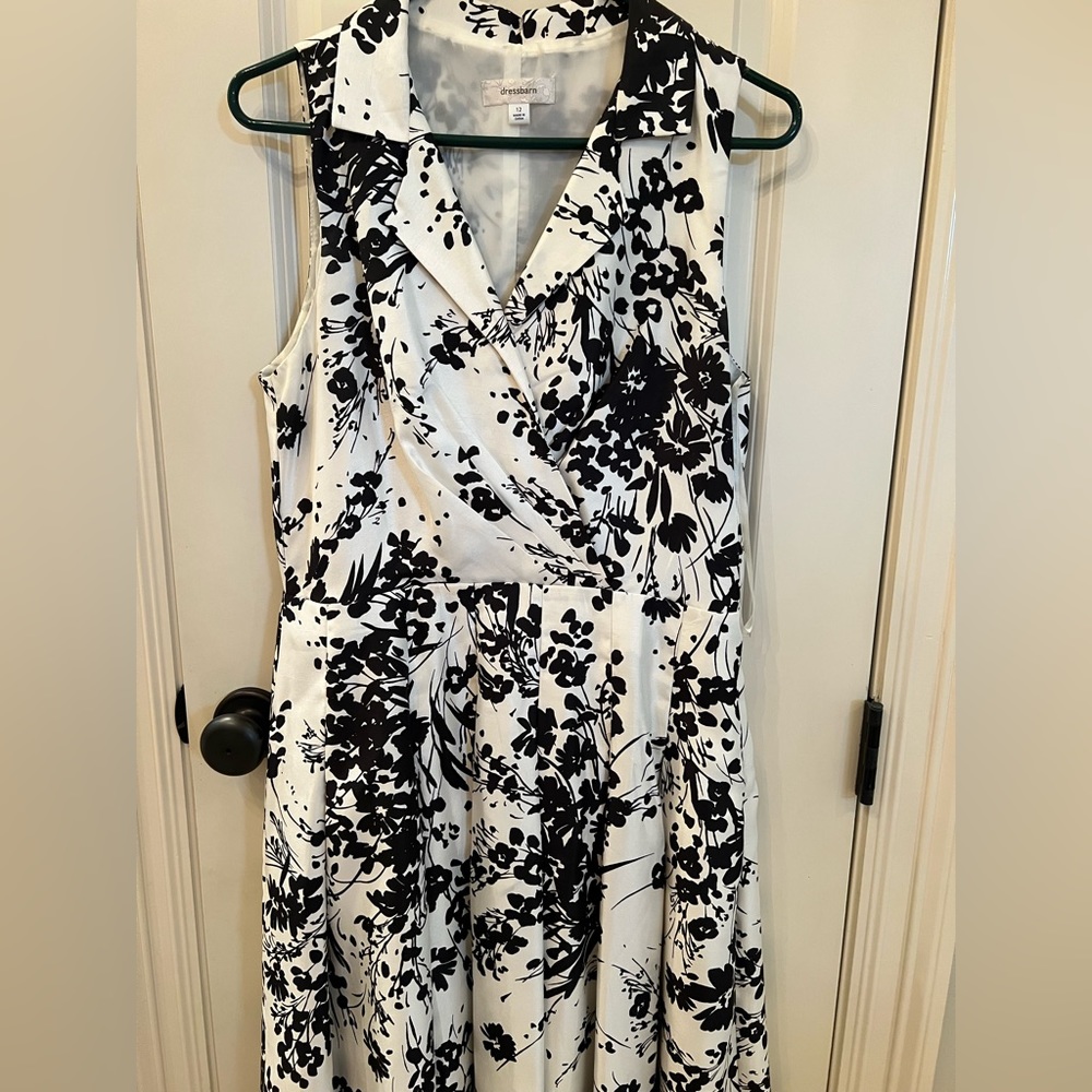 Dressbarn black and white dress size 12